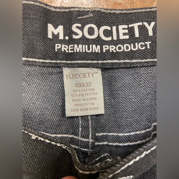 NET M SOCIETY MEN FASHIONABLE JEANS SIZE 40 INSEAM 32 - Picture 8 of 9